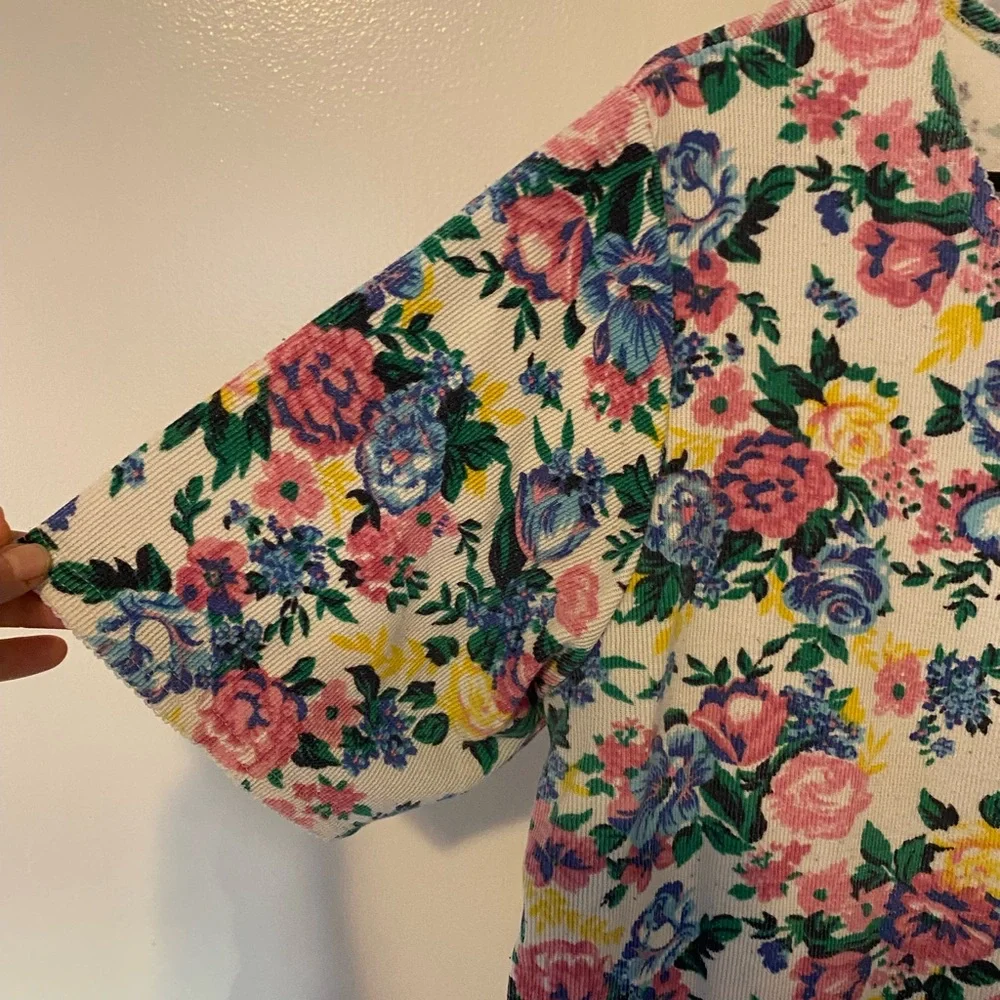 Vintage Floral Women's maternity Top - Picture 2 of 5